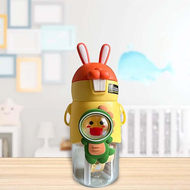 Kickyware Rabbit Water Bottle, School, Sports, BPA Free 600 ml Sipper
