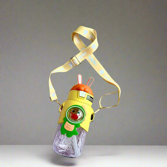 Kickyware Rabbit Water Bottle, School, Sports, BPA Free 600 ml Sipper
