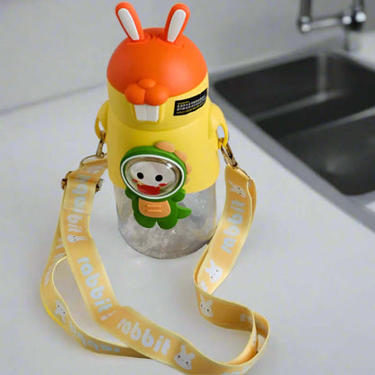 Kickyware Rabbit Water Bottle, School, Sports, BPA Free 600 ml Sipper