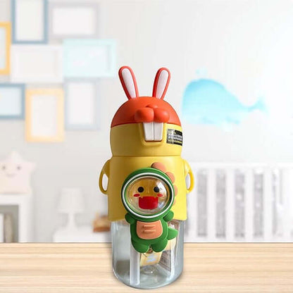 Kickyware Rabbit Water Bottle, School, Sports, BPA Free 600 ml Sipper