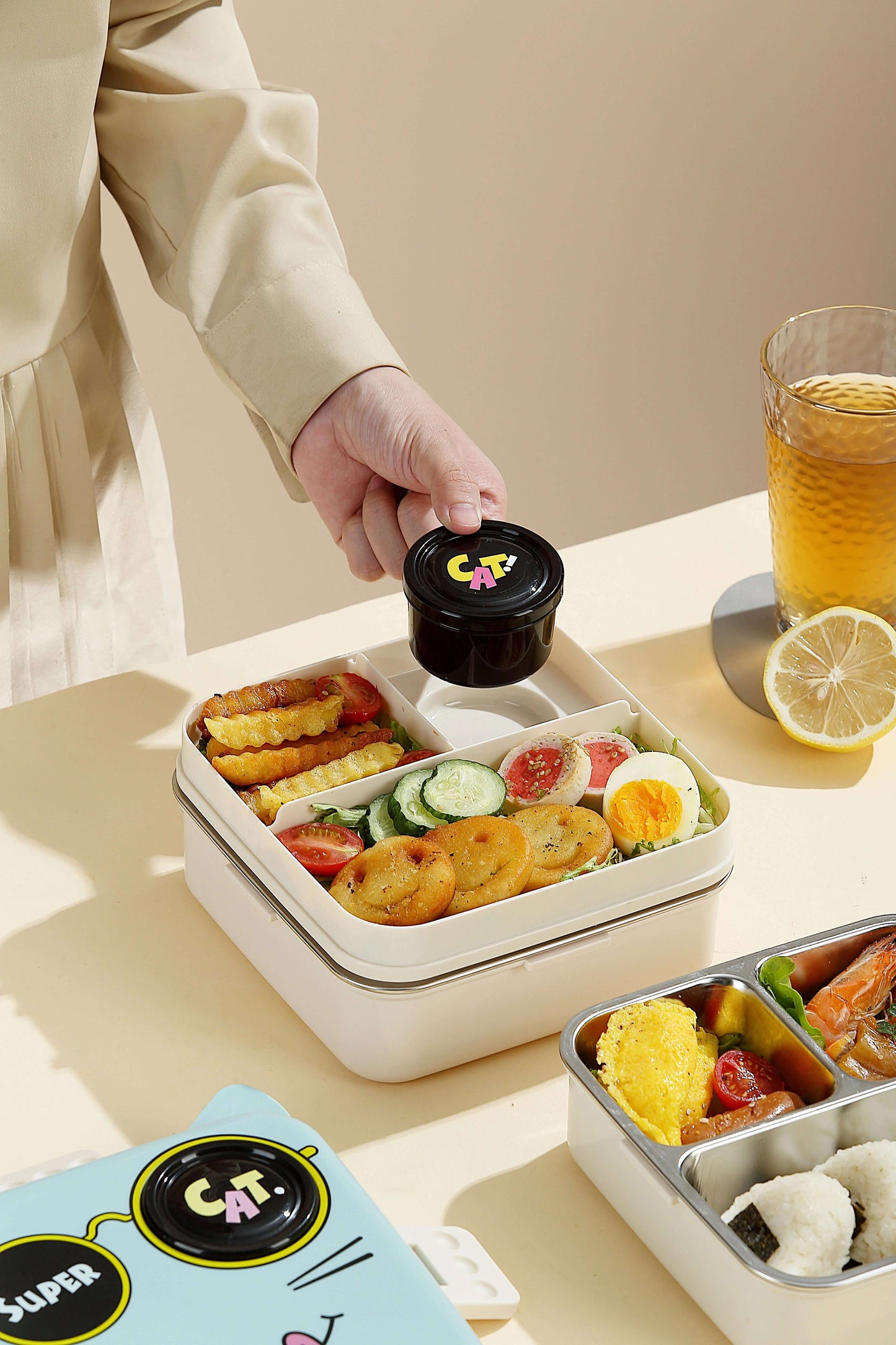 Baby Kitty Double Decker Stainless Steel Kids Bento Box